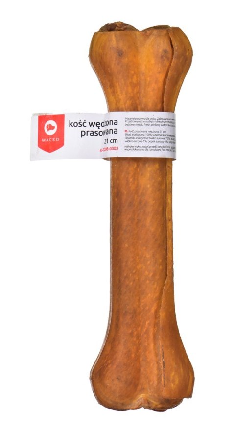 MACED Kość wędzona prasowana 21 cm - 1 szt. MACED Kość wędzona prasowana 21 cm - 1 szt.
