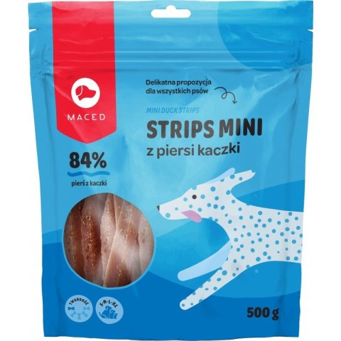 MACED Strips mini z piersi kaczki - przysmak dla psa - 500 g MACED Strips mini z piersi kaczki - przysmak dla psa - 500 g