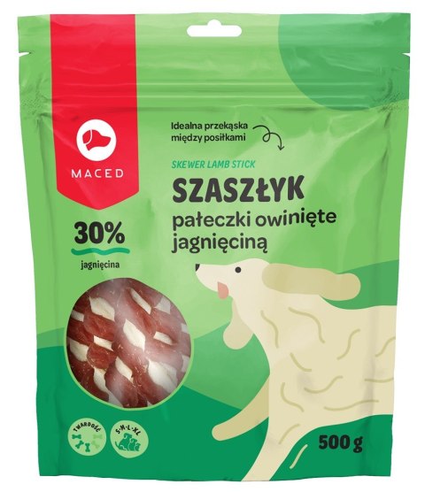 MACED Szaszłyk Pałeczki owinięte jagnięciną - przysmak dla psa - 500g MACED Szaszłyk Pałeczki owinięte jagnięciną - przysmak dla psa - 500g