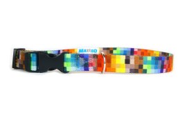 MATTEO Obroża Klamra Plastikowa Piksele - obroża dla psa - 40-70 cm