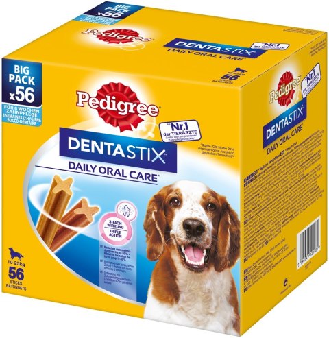 PEDIGREE DentaStix Medium - przysmak dentystyczny dla psów średnich ras - 56 sztuk (8 x180g) PEDIGREE DentaStix Medium - przysmak dentystyczny dla psów średnich ras - 56 sztuk (8 x180g)