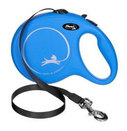 Smycz flexi automatyczna NEW CLASSIC L taśma 8 m - dla psa do 50 kg, kolor niebieski