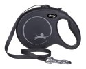 Smycz flexi automatyczna New Classic L taśma 8 m - dla psa do 50 kg, kolor czarny