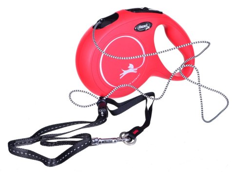 Smycz flexi automatyczna New Classic M linka 8 m - dla psa do 20 kg, kolor czerwony Smycz flexi automatyczna New Classic M linka 8 m - dla psa do 20 kg, kolor czerwony