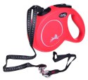 Smycz flexi automatyczna New Classic M linka 8 m - dla psa do 20 kg, kolor czerwony