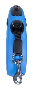 Smycz flexi automatyczna New Classic S taśma 5 m - dla psa do 15 kg, kolor niebieski