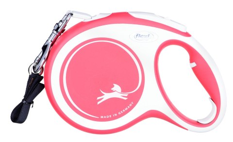 Smycz flexi automatyczna New Comfort L taśma 8 m - dla psa do 50 kg, kolor czerwony Smycz flexi automatyczna New Comfort L taśma 8 m - dla psa do 50 kg, kolor czerwony