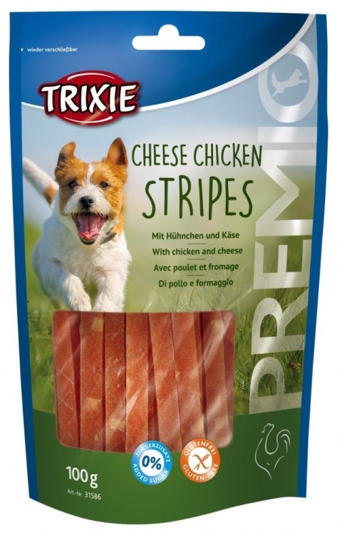 TRIXIE Premio Stripes Kurczak z serem - przysmak dla psa - 100 g TRIXIE Premio Stripes Kurczak z serem - przysmak dla psa - 100 g