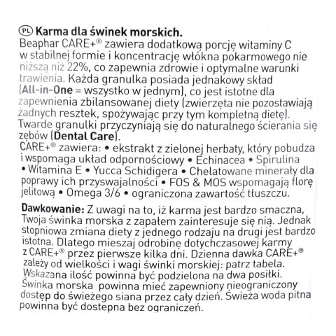 BEAPHAR Care+ - sucha karma dla świnek morskich - 250g BEAPHAR Care+ - sucha karma dla świnek morskich - 250g