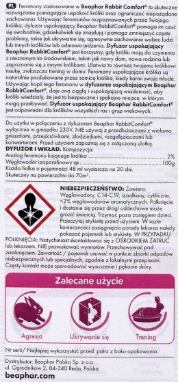 BEAPHAR RabbitComfort™ - feromony uspokajające dla królika - 48ml