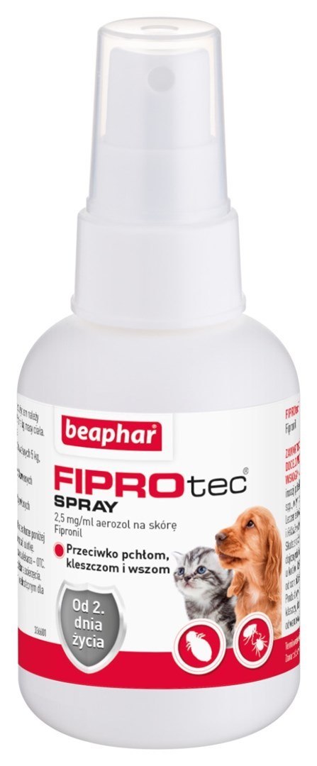 Beaphar FIPROtec Sprej dla zwierząt 2,5mg Beaphar FIPROtec Sprej dla zwierząt 2,5mg