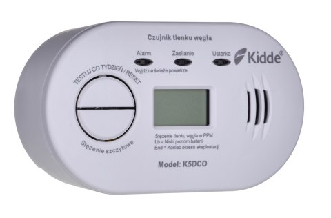 Czujnik tlenku węgla LCD K5DCO Kidde Czujnik tlenku węgla LCD K5DCO Kidde