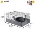 FERPLAST Multipla - klatka modułowa dla królika lub świnki morskiej - 107,5 x 72 x 50 cm
