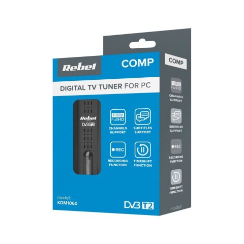 REBEL COMP TUNER CYFROWY USB DVB-T2 H.265 HEVC REBEL COMP TUNER CYFROWY USB DVB-T2 H.265 HEVC