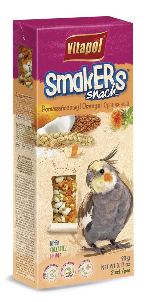 VITAPOL Kolby pomarańczowe dla nimfy 2szt. 90g VITAPOL Kolby pomarańczowe dla nimfy 2szt. 90g
