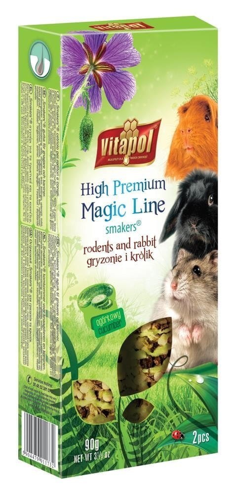 VITAPOL Smakers Magic Line z ogórkiem - karma dla gryzoni - 90 g VITAPOL Smakers Magic Line z ogórkiem - karma dla gryzoni - 90 g