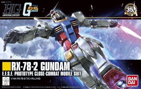 Figurka kolekcjonerska BANDAI HG 1/144 RX-78-2 GUNDAM Figurka kolekcjonerska BANDAI HG 1/144 RX-78-2 GUNDAM