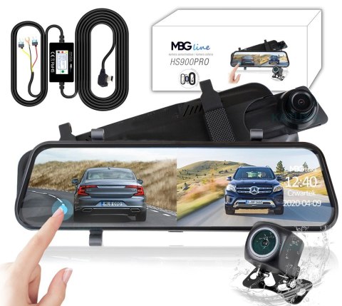 Wideorejestrator lusterko MBG LINE HS900 PRO Sony+ adapter parkingowy Wideorejestrator lusterko MBG LINE HS900 PRO Sony+ adapter parkingowy