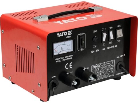 YATO PROSTOWNIK ZE WSPOMAGANIEM ROZRUCHU 16A 12V / 24V 120 - 240Ah YATO PROSTOWNIK ZE WSPOMAGANIEM ROZRUCHU 16A 12V / 24V 120 - 240Ah