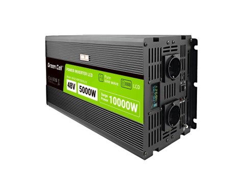 GREEN CELL PRZETWORNICA LCD 48V/230V 5000W/10000W CZYSTY SINUS INVGC48P5000LCD GREEN CELL PRZETWORNICA LCD 48V/230V 5000W/10000W CZYSTY SINUS INVGC48P5000LCD