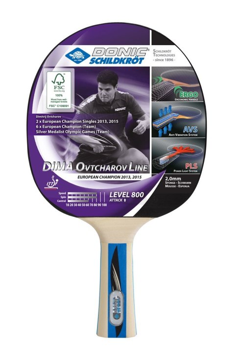Rakietka do ping ponga Donic Ovtcharov 800 754414 Rakietka do ping ponga Donic Ovtcharov 800 754414