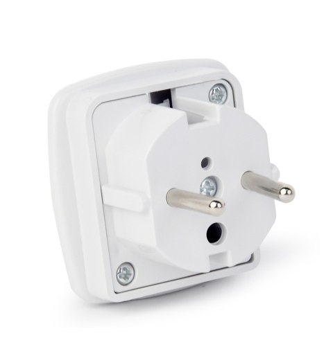 Adapter GEMBIRD A-AC-UKEU-001 (Angielski F - PL (10A) M; kolor biały) Adapter GEMBIRD A-AC-UKEU-001 (Angielski F - PL (10A) M; kolor biały)