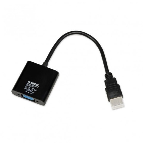 Adapter IBOX IAHV01 (HDMI M - D-Sub (VGA) F; 1m; kolor czarny) Adapter IBOX IAHV01 (HDMI M - D-Sub (VGA) F; 1m; kolor czarny)