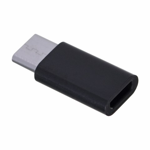 Adapter SAVIO AK-31/B (Micro USB F - USB typu C M; kolor czarny) Adapter SAVIO AK-31/B (Micro USB F - USB typu C M; kolor czarny)