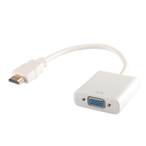 Adapter SAVIO cl-27 (HDMI M - D-Sub (VGA) F; 0,10m; kolor biały) Adapter SAVIO cl-27 (HDMI M - D-Sub (VGA) F; 0,10m; kolor biały)