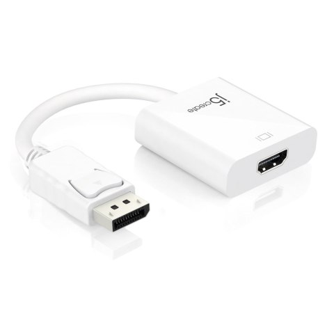 Adapter j5create DisplayPort to HDMI Adapter (DisplayPort m - HDMI f 9cm; kolor biały) JDA154-N Adapter j5create DisplayPort to HDMI Adapter (DisplayPort m - HDMI f 9cm; kolor biały) JDA154-N
