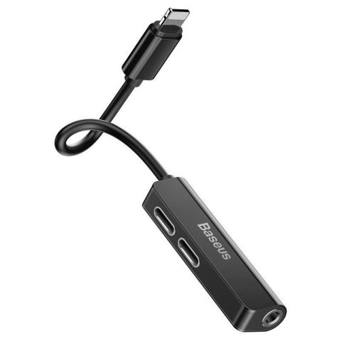 BASEUS CALL52-01 ADAPTER AUDIO LIGHTNING DO MINI JACK 3.5MM I 2X LIGHTNING (CZARNY) BASEUS CALL52-01 ADAPTER AUDIO LIGHTNING DO MINI JACK 3.5MM I 2X LIGHTNING (CZARNY)
