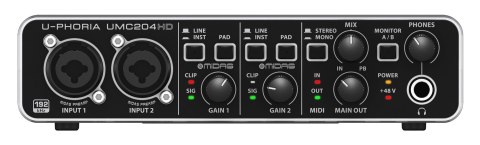 Behringer UMC204HD - Interfejs audio USB Behringer UMC204HD - Interfejs audio USB