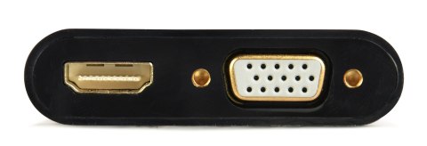 GEMBIRD ADAPTER HDMI MĘSKI DO HDMI ŻEŃSKI + VGA ŻEŃSKI Z AUDIO + PORT ZASILANIA GEMBIRD ADAPTER HDMI MĘSKI DO HDMI ŻEŃSKI + VGA ŻEŃSKI Z AUDIO + PORT ZASILANIA