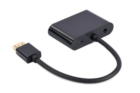 GEMBIRD ADAPTER HDMI MĘSKI DO HDMI ŻEŃSKI + VGA ŻEŃSKI Z AUDIO + PORT ZASILANIA GEMBIRD ADAPTER HDMI MĘSKI DO HDMI ŻEŃSKI + VGA ŻEŃSKI Z AUDIO + PORT ZASILANIA