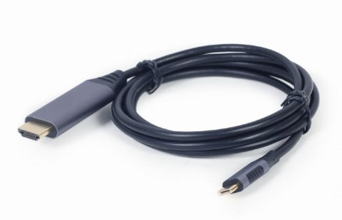 GEMBIRD ADAPTER USB TYP-C DO HDMI NA KABLU, 1.8M, 4K, KOLOR SZARY GEMBIRD ADAPTER USB TYP-C DO HDMI NA KABLU, 1.8M, 4K, KOLOR SZARY