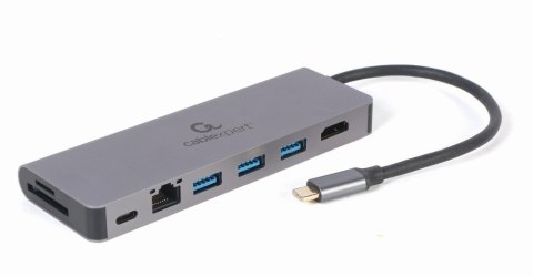 GEMBIRD MULTI ADAPTER USB TYP-C 5W1 HUB, HDMI, CZYTNIK KART, LAN, PD - 100W) GEMBIRD MULTI ADAPTER USB TYP-C 5W1 HUB, HDMI, CZYTNIK KART, LAN, PD - 100W)