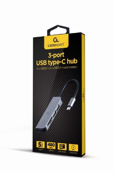GEMBIRD MULTI ADAPTER USB TYP-C 5W1 (HUB + HDMI + PD + DŹWIĘK STEREO) SREBRNY GEMBIRD MULTI ADAPTER USB TYP-C 5W1 (HUB + HDMI + PD + DŹWIĘK STEREO) SREBRNY
