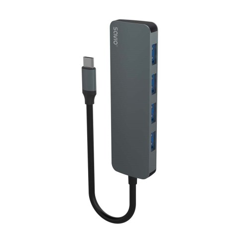 SAVIO AK-54 HUB USB-C - 4 X USB-A, SZARY SAVIO AK-54 HUB USB-C - 4 X USB-A, SZARY