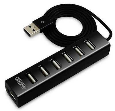 UNITEK HUB 7X USB 2.0 CZARNY, Y-2160 UNITEK HUB 7X USB 2.0 CZARNY, Y-2160