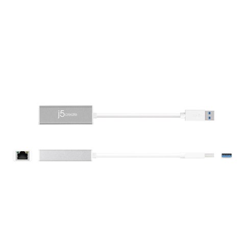 Adapter j5create USB 3.0 Gigabit Ethernet Adapter; kolor srebrny JUE130-N Adapter j5create USB 3.0 Gigabit Ethernet Adapter; kolor srebrny JUE130-N
