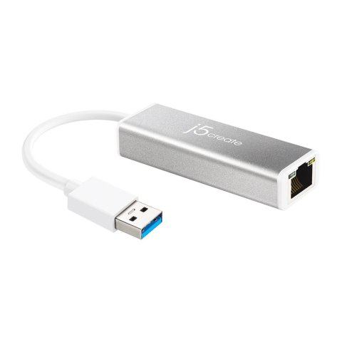 Adapter j5create USB 3.0 Gigabit Ethernet Adapter; kolor srebrny JUE130-N Adapter j5create USB 3.0 Gigabit Ethernet Adapter; kolor srebrny JUE130-N