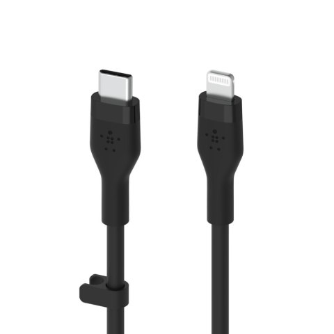 BELKIN CABLE USB-C - LIGHTNING SILICONE 1M CZARNY BELKIN CABLE USB-C - LIGHTNING SILICONE 1M CZARNY