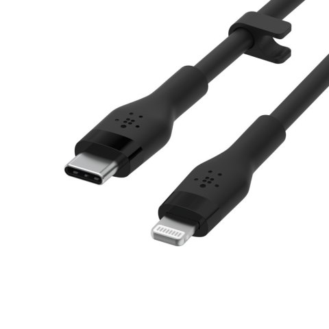 BELKIN CABLE USB-C - LIGHTNING SILICONE 1M CZARNY BELKIN CABLE USB-C - LIGHTNING SILICONE 1M CZARNY