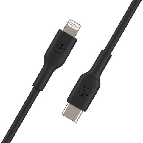 BELKIN KABEL LIGHTNING TO USB-C, PVC, 1M, CZARNY BELKIN KABEL LIGHTNING TO USB-C, PVC, 1M, CZARNY