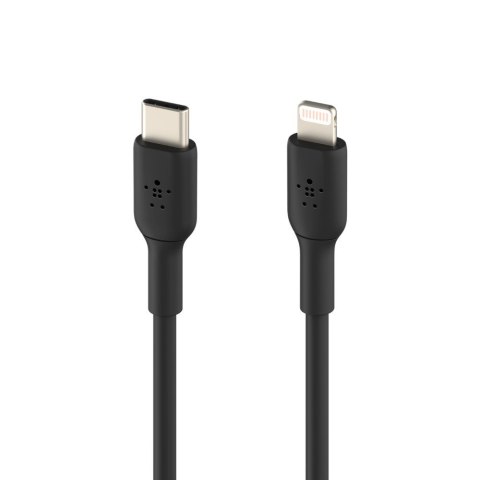 BELKIN KABEL LIGHTNING TO USB-C, PVC, 1M, CZARNY BELKIN KABEL LIGHTNING TO USB-C, PVC, 1M, CZARNY