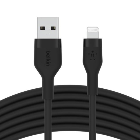 BELKIN KABEL USB-A - LIGHTNING SILICONE 3M CZARNY BELKIN KABEL USB-A - LIGHTNING SILICONE 3M CZARNY