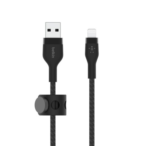 BELKIN KABEL USB-A TO LTG OPLOT, SILICONE, 3M Black BELKIN KABEL USB-A TO LTG OPLOT, SILICONE, 3M Black