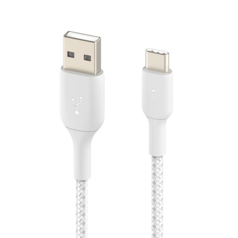 BELKIN KABEL USB C-A OPLOT 3M, BIAŁY BELKIN KABEL USB C-A OPLOT 3M, BIAŁY