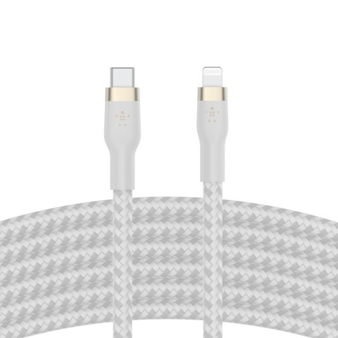 BELKIN KABEL USB C - LTG OPLOT SILICONE 3M BIAŁY BELKIN KABEL USB C - LTG OPLOT SILICONE 3M BIAŁY