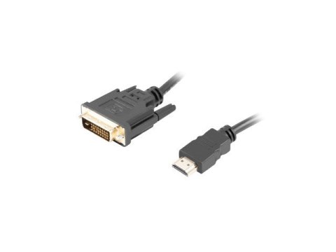 Kabel Lanberg CA-HDDV-20CU-0018-BK (HDMI M - DVI-D (24+1) M; 1,8m; kolor czarny) Kabel Lanberg CA-HDDV-20CU-0018-BK (HDMI M - DVI-D (24+1) M; 1,8m; kolor czarny)